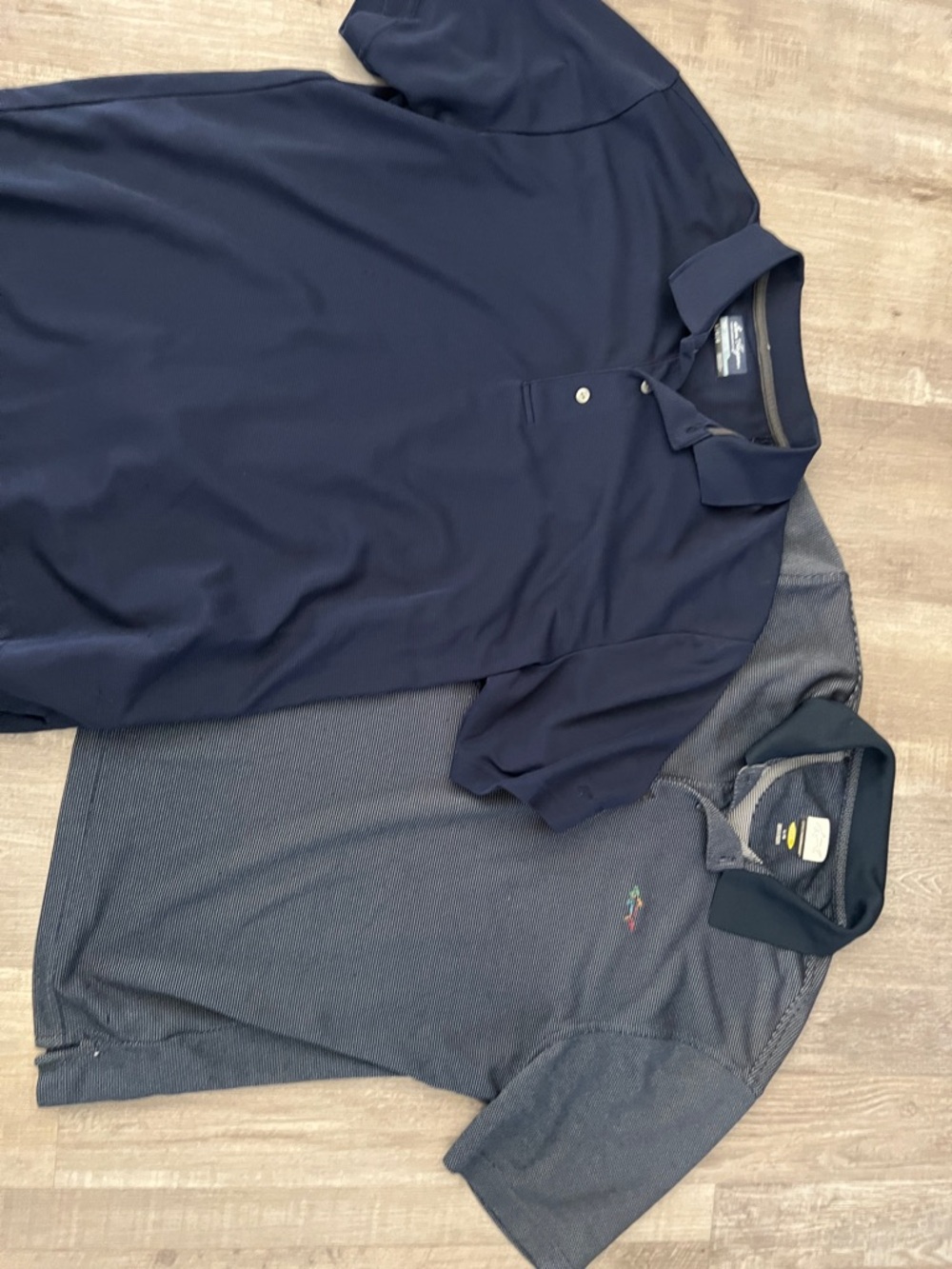 Hogan Men's Navy Polo Duo - Solid Navy & Heathered Navy